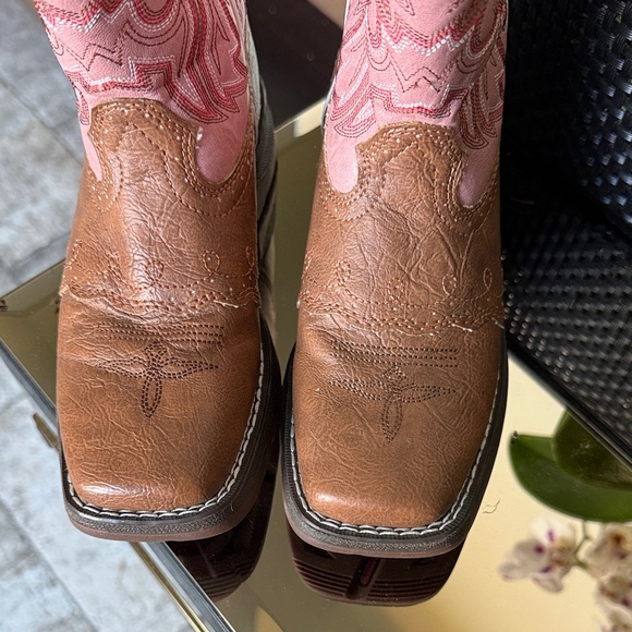 Durango Pink and Brown Kids' Western Boots - Picture 4 of 6